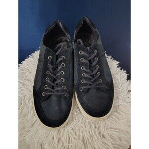 Ecco Men's Sz US 7.5  EUR 41 Suede Leather Lace Up Sneakers Blue